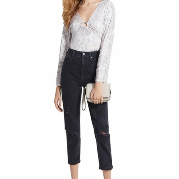 Guess NWT gray snake print body suite - Picture 6 of 16